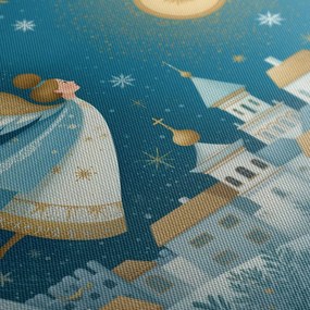 Картина на платно – Коледна природа с ангел