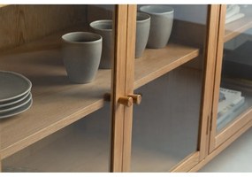 Витрина от декор от дъб в естествен цвят 180x80x40 cm Ceci – MOME