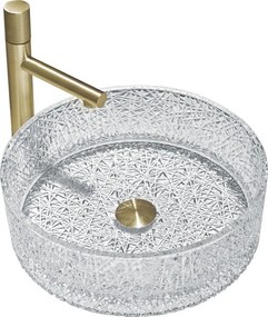 Mexen Dema стъклена мивка за плот 39 x 39 см, прозрачна - 24043900