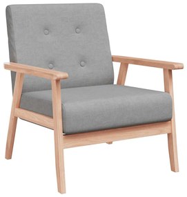 242225 vidaXL Фотьойл, светлосив, текстил