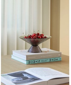 Зелено-кафява стъклена купа за плодове ø 25 cm Bonbon - Hübsch