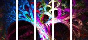 картини от 5 части – Мистериозно абстрактно дърво