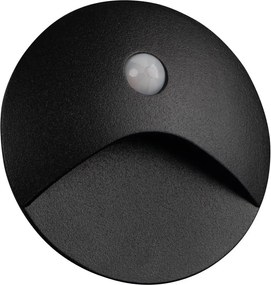 Kanlux 39136 - LED осветително тяло за стъпала със сензор EXIN 2,5W/230V 4000K IP65 черно кръгло