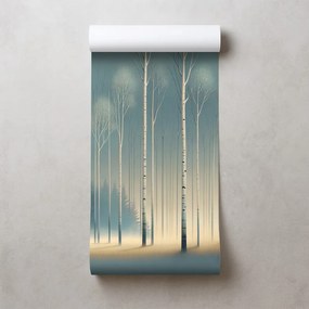 Тапет – Заснежена гора в мъгла