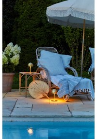 LED настолна лампа с дистанционно управление в месингов цвят с метален абажур (височина 22 cm) Tim – Sirius