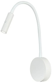 Бяла стенна лампа, височина 53 cm Leo - SULION