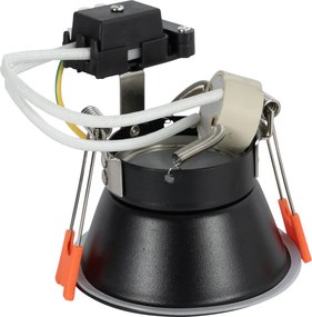 Смарт вграден спот черен IP44 с Wifi GU10 50mm - Dept