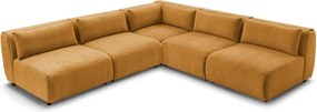 Ъглов диван в цвят горчица (променлив) Jeanne - Bobochic Paris