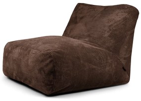 Тъмнокафяв пуф от рипсено кадифе Tube 100 – SLOWDOWN