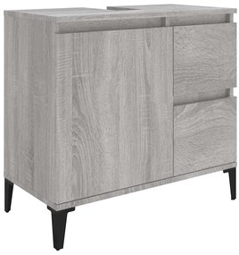 819834 vidaXL Шкаф за баня, сив сонома, 65x33x60 см, инженерно дърво