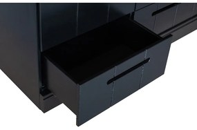 Гардероб от черен бор 140x195 cm Connect - WOOOD