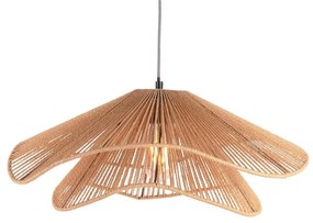 Висяща лампа в златист цвят с абажур от хартиена тъкан ø 60 cm Sombra - Leitmotiv