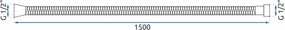 Душ маркуч Rea Chrome 150 cm