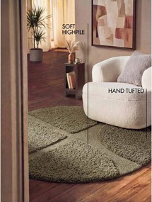 Ръчно изработен кръгъл килим в цвят каки ø 160 cm Lambeth Jasper – Ted Baker