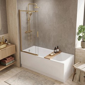 Плъзгащ се параван за вана REA Dario Brush Gold 120