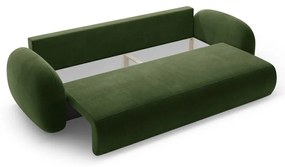 Зелен кадифен сгъваем/с място за съхранение диван 262 cm Tonale – Cosmopolitan Design