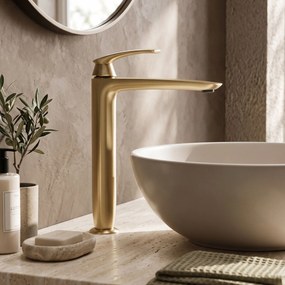 Смесител за мивка PREMIUM Rea Como Brush Gold High