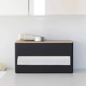 Черна метална стойка за кухненска хартия Rin – YAMAZAKI