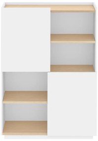 Бял шкаф за книги 100x147 cm Nina - TemaHome