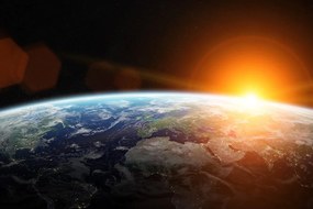 Самозалепващ фототапет – Изглед на планета от космоса