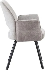 ТУЛИП Тъмно бежово (тъкан UF980-03) - МОДЕРЕН ТАПИЦИРАН СТОЛ С ПОДЛАКЪТНИЦИ ЗА ДНЕВНА/ТРАПЕЗАРИЯ/ОФИС ЛОФТ