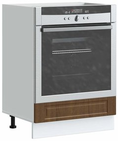 854004 vidaXL Шкаф за фурна, Porto, кафяв дъб, инженерно дърво