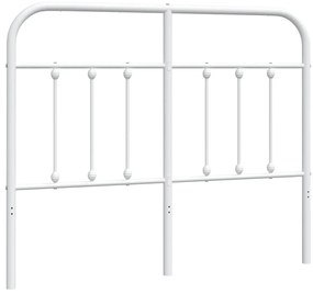 352658 vidaXL Метална табла за глава, бяла, 120 см