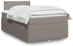 3289720 vidaXL Боксспринг легло с матрак, таупе, 120x200 см, плат