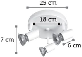 Спот за стена InLight 9077-3-Black