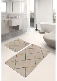 Бежови килими за баня в комплект 2 бр. 60x100 cm – Mila Home