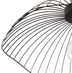 Дизайнерски таванна лампа черна 50 см - Pua