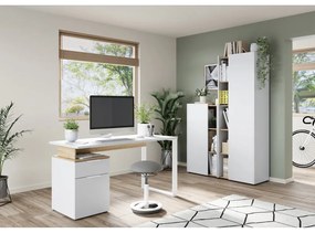 Работна маса с бял плот за маса 61x140 cm Hasselt – Germania