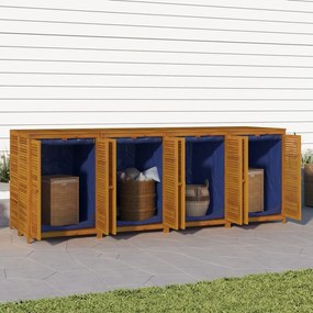 3155244 vidaXL Градинска кутия за съхранение, 280x87x104 см, акация масив