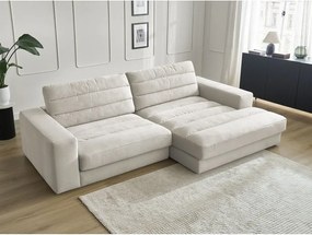 Бежов кадифен ъглов диван (десен ъгъл) Sierra – Bobochic Paris