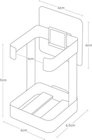 Черен метален държач за устройство за грижа за кожата Film Hook – YAMAZAKI