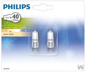 К-кт 2 бр. индустриални крушки Philips ECOHALO G9/28W/230V 2800K