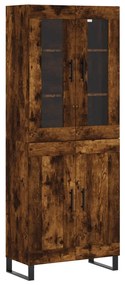 3198366 vidaXL Висок шкаф, опушен дъб, 69,5x34x180 см, инженерно дърво