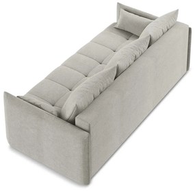 Светлосив разтегателен диван с място за съхранение 225 cm Moku – Makamii