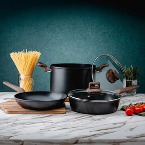 Тиган Oliver Voltz Paris OV54419F28, 28 x 5.5 см, Топлинен сензор, Незалепващо покритие, Индукция, Черен