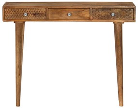 246976 vidaXL Конзолна маса, мангово дърво масив, 102x30x79 cм
