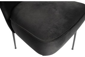 Черни кадифени трапезни столове в комплект 2 бр. Vogue – WOOOD