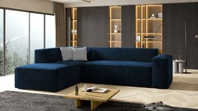 Ъглов диван Lordin-Син Тъмно-Лява