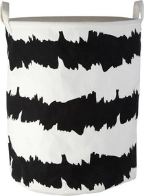 Черно-бял текстилен кош за пране Harga – Premier Housewares