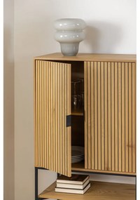 Шкафче от дъбов декор в естествен цвят 80x140 cm Jaipur – Actona