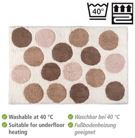 Кафяво-бежов килим за баня от органичен памук 60x90 cm Tibet – Wenko