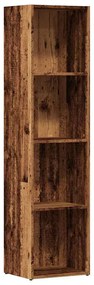 855776 vidaXL Шкаф за книги от старо дърво 36x30x143 cm Инженерна дървесина