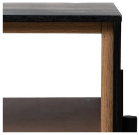 Масичка за кафе от ясен в черен и естествен цвят 60x124 cm Orleans - Ixia