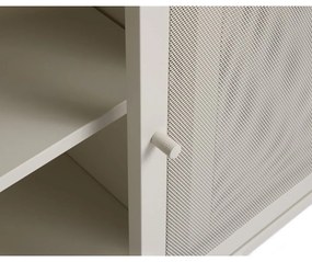 Сив метален скрин с плъзгащи се врати 160x75x47 cm Veep – Unique Furniture