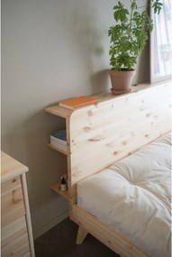 Кафяво борово двойно легло с решетка 160x200 cm Retreat - Karup Design