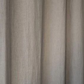 Бежова ленена завеса с примки Night Time, 275 x 140 cm - Linen Tales